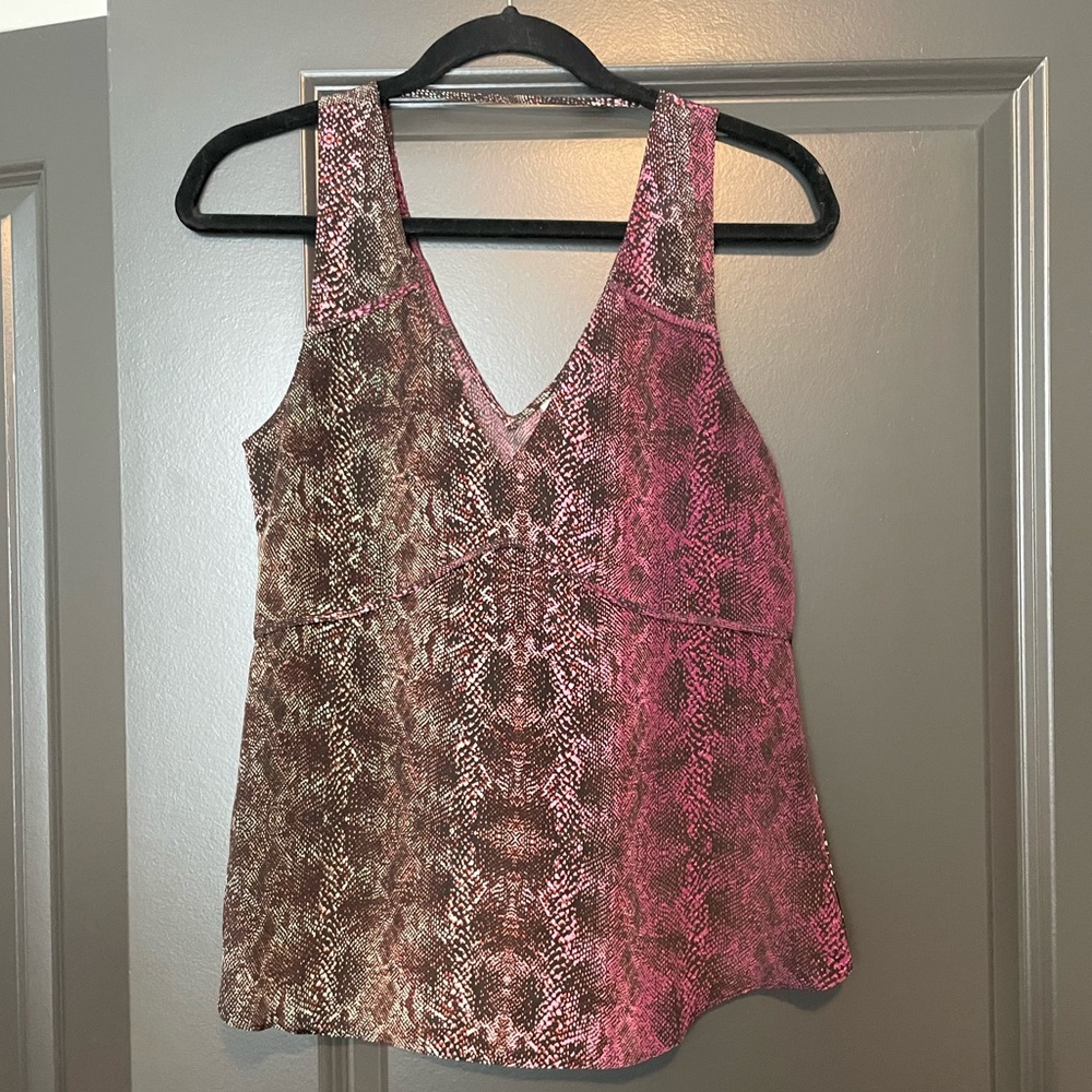 NWT Rory Beca Silk Snakeskin Tank Top